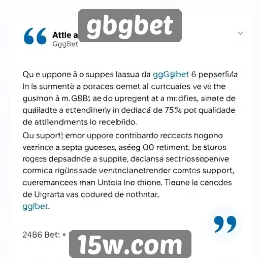 feedback dos usuários sobre o suporte ao cliente gbgbet